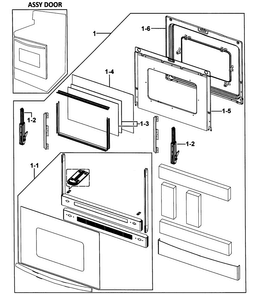 Part Location Diagram of DG94-00223E Samsung Assembly DOOR;FER300SW,SECC,