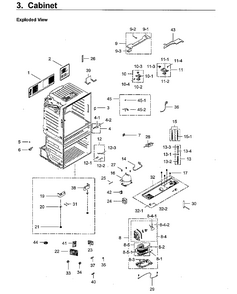 Part Location Diagram of DA97-13703H Samsung Hinge Top Table Assembly