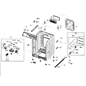 Cabinet Diagram and Parts List for WF431ABP XAA-01 Samsung Washer