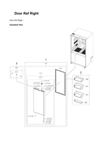 Part Location Diagram of DA97-21912E Samsung Door Bin Guard Assembly