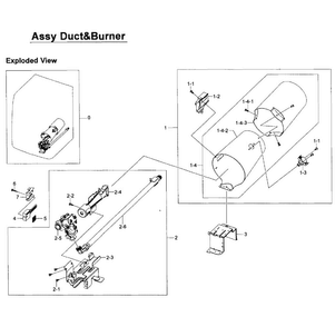 Heater Assy Diagram and Parts List for DV405GTPASU AA-0002 Samsung Dryer