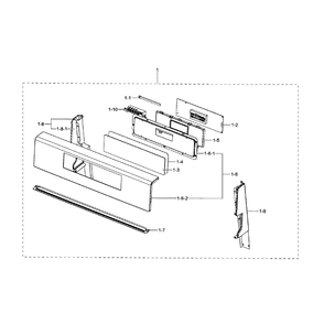 Control Box Diagram and Parts List for NX58F5700WS AA-01 Samsung Range