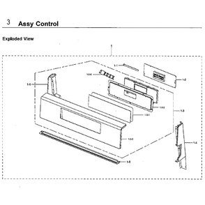 Control Diagram and Parts List for NX58F5700WS AA-04 Samsung Range