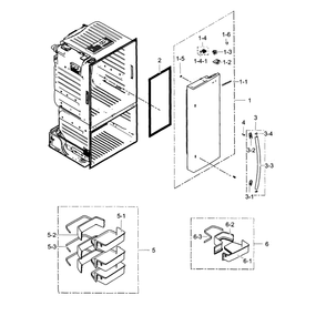 Fridge Door R Diagram and Parts List for RF323TEDBSR AA-02 Samsung Refrigerator