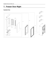 Right Freezer Door Parts Diagram and Parts List for RF28N9780SG AA-01 Samsung Refrigerator