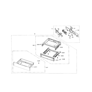 Drawer Diagram and Parts List for NX58H5600SS AA-0000 Samsung Range