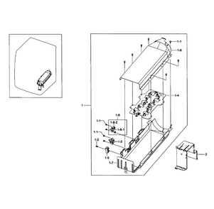 Heater Assy Diagram and Parts List for DV431AEW XAA-002 Samsung Dryer