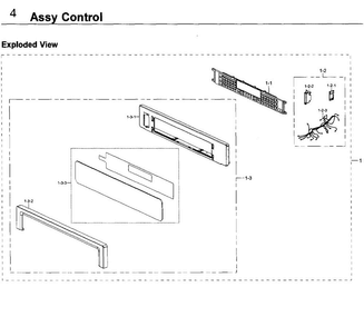 Control Asy Diagram and Parts List for NV51K6650SG AA-0000 Samsung Wall Oven
