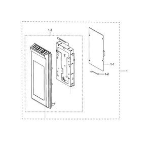 Control Box Diagram and Parts List for ME20H705MSB AA-0000 Samsung Microwave