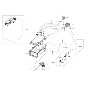 Housing-Drawer Diagram and Parts List for WF435ATGJRA A2-0000 Samsung Washer