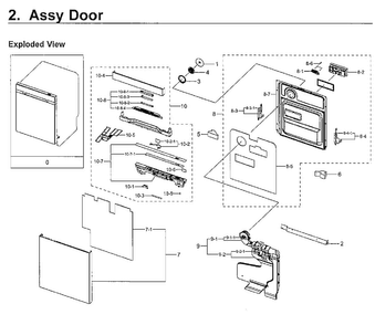 Part Location Diagram of DD97-00451H Samsung Assembly PANEL BOX;DW8000J,POCKET LIGHT,BLAC