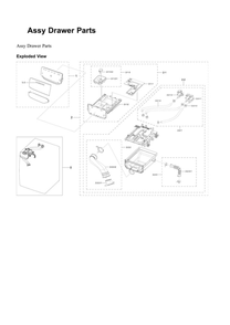 Drawer Parts Assembly Diagram and Parts List for WF45B6300AP US-00 Samsung Washer