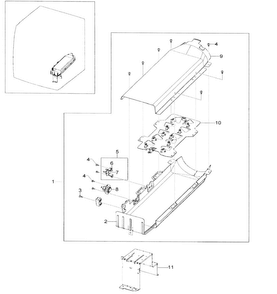Heater Diagram and Parts List for DV209AEW XAA-0000 Samsung Dryer