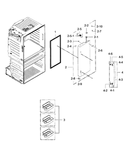 Fridge Door R Diagram and Parts List for RF28HMEDBSR AA-0009 Samsung Refrigerator
