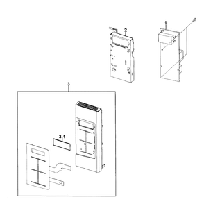 Control Panel Diagram and Parts List for SMH1816W XAA-00 Samsung Microwave Oven Combo