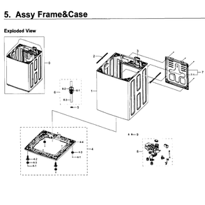 Frame Diagram and Parts List for WA50K8600AV A2-11 Samsung Washer