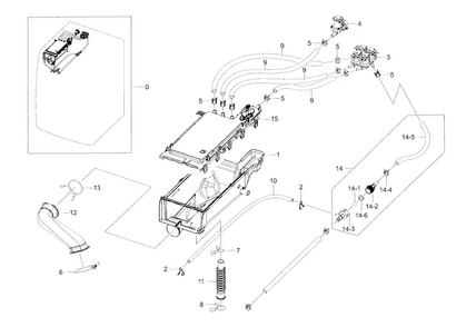 Housing-drawer Diagram and Parts List for WF395BTPARA A2-0000 Samsung Washer