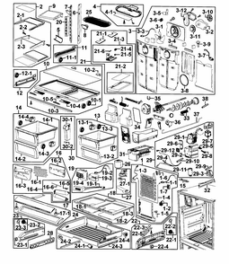 Fridge Diagram and Parts List for RF268ACPN XAA-0001 Samsung Refrigerator