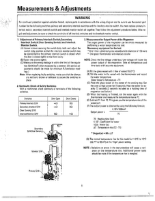 Measurements And Adjustments Diagram and Parts List for MW3580T XAA Samsung Microwave
