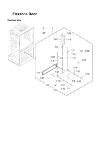 Flexzone Door Parts Diagram and Parts List for RF28JBEDBSG AA-08 Samsung Refrigerator