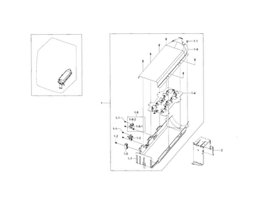 Duct Heater Diagram and Parts List for DV5471AEW XAA-0002 Samsung Dryer