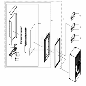 Part Location Diagram of DA97-19431A Samsung Gasket Assembly (Gray)