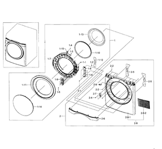 Part Location Diagram of DC61-03219A Samsung Hinge