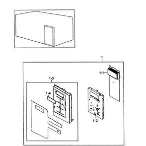 Control Assembly Diagram and Parts List for SMH9151W XAA-0000 Samsung Microwave