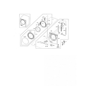 Frame Front And Door Diagram and Parts List for WF461ABP XAA-02 Samsung Washer