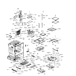 Fridge Diagram and Parts List for RF28HFEDBWW AA-04 Samsung Refrigerator