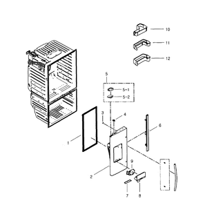 Left Door Diagram and Parts List for RFG296HDRS XAA-01 Samsung Refrigerator