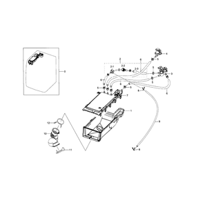 Housing-Drawer Diagram and Parts List for WF330ANW XAA-0001 Samsung Washer