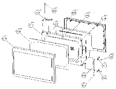 Door Diagram and Parts List for 4018934991  Kenmore Microwave