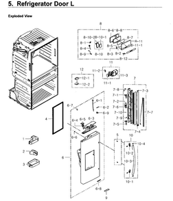 Part Location Diagram of DA64-03911A Samsung Display Inlay