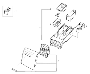 Part Location Diagram of DC97-15592H Samsung Assembly PANEL DRAWER;ACE-PJ