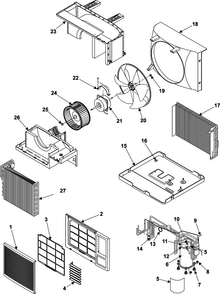 Chassis Assembly Diagram and Parts List for AW1090 XAA Samsung Air Conditioner