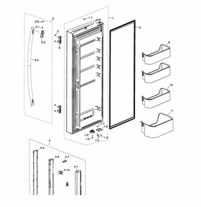 Part Location Diagram of DA67-03279A Samsung Hand cap support