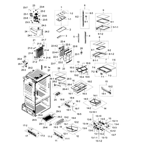 Fridge Diagram and Parts List for RF28HDEDBSR AA-10 Samsung Refrigerator