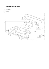 Control Box Assembly Diagram and Parts List for NE63T8111SG AA-00 Samsung Range