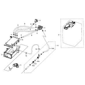 Housing Drawer Diagram and Parts List for WF511ABR XAA-02 Samsung Washer