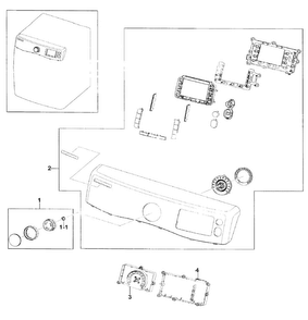 Control Panel Diagram and Parts List for DV511AER XAA-0002 Samsung Dryer
