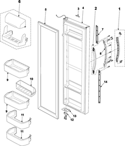 Part Location Diagram of DA91-01961H Samsung Assembly DOOR FOAM REF;AD,SM