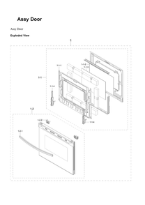 Door Assembly Diagram and Parts List for NX60A6311SG AA-01 Samsung Range