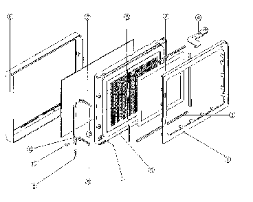 Door Diagram and Parts List for 4018934980  Kenmore Microwave