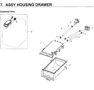 Housing-drawer Diagram and Parts List for WF219ANW XAA-0001 Samsung Washer