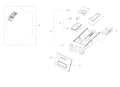Drawer Diagram and Parts List for WF56H9100AG A2-0000 Samsung Washer