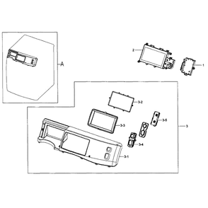 Control Panel Diagram and Parts List for WF457ARGSWR AA-0000 Samsung Washer