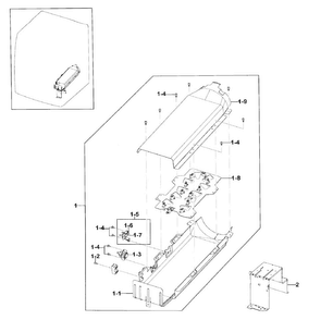 Duct Heater Diagram and Parts List for DV330AEB XAA-0003 Samsung Dryer