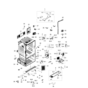 Part Location Diagram of DA82-02703A Samsung Ice Maker Kit