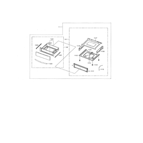 Drawer Assembly Diagram and Parts List for NE599N1PBSR AC-03 Samsung Range